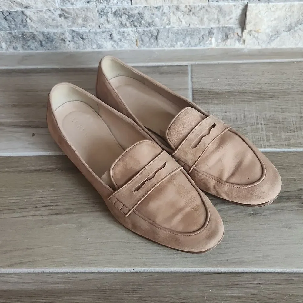 JCREW Charlie Penny Loafers in Suede Flats SZ 9.5